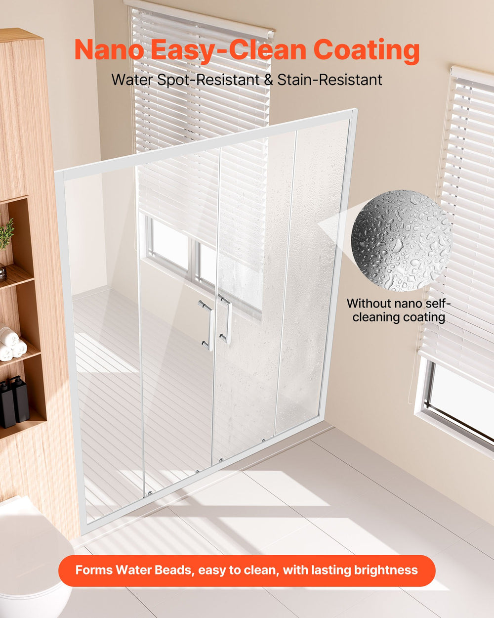 VEVOR Semi-frameless Shower Door - Image 3