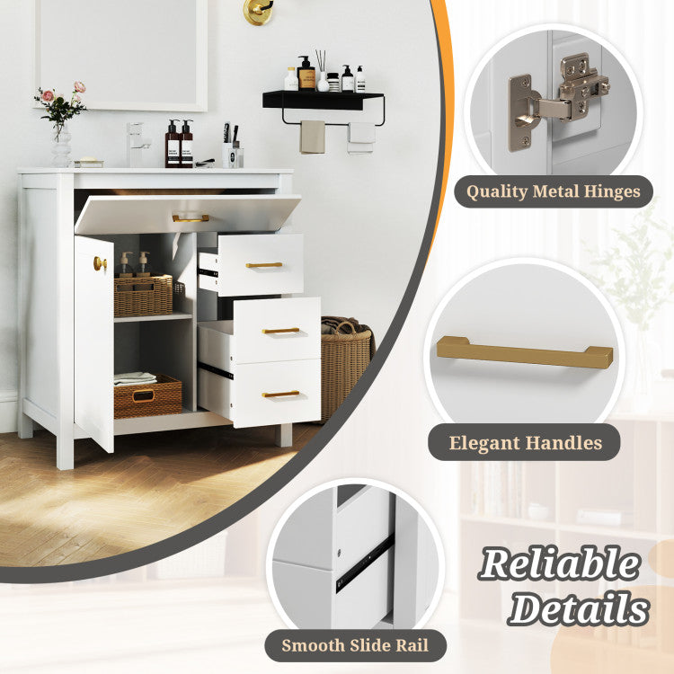 Costway Bathroom Vanity with 2 Drawer and 1 Door New