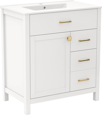 Costway Bathroom Vanity with 2 Drawer and 1 Door New