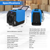 Commercial 190 PPD dehumidifier with pump, 2 wheels, and LED display, ideal for large areas up to 9,000 sq. ft.