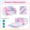 2-in-1 folding kids couch with blanket, multicolor, ergonomic design, glows in the dark, perfect for reading and.