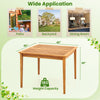 40-inch acacia wood dining bistro table with umbrella hole, perfect for patio, backyard, or dining room gatherings.