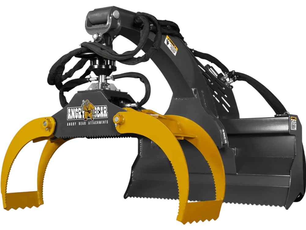 50" Skid Steer Rotary Log Grapple,  360° Rotation,  3000 Lbs Capacity