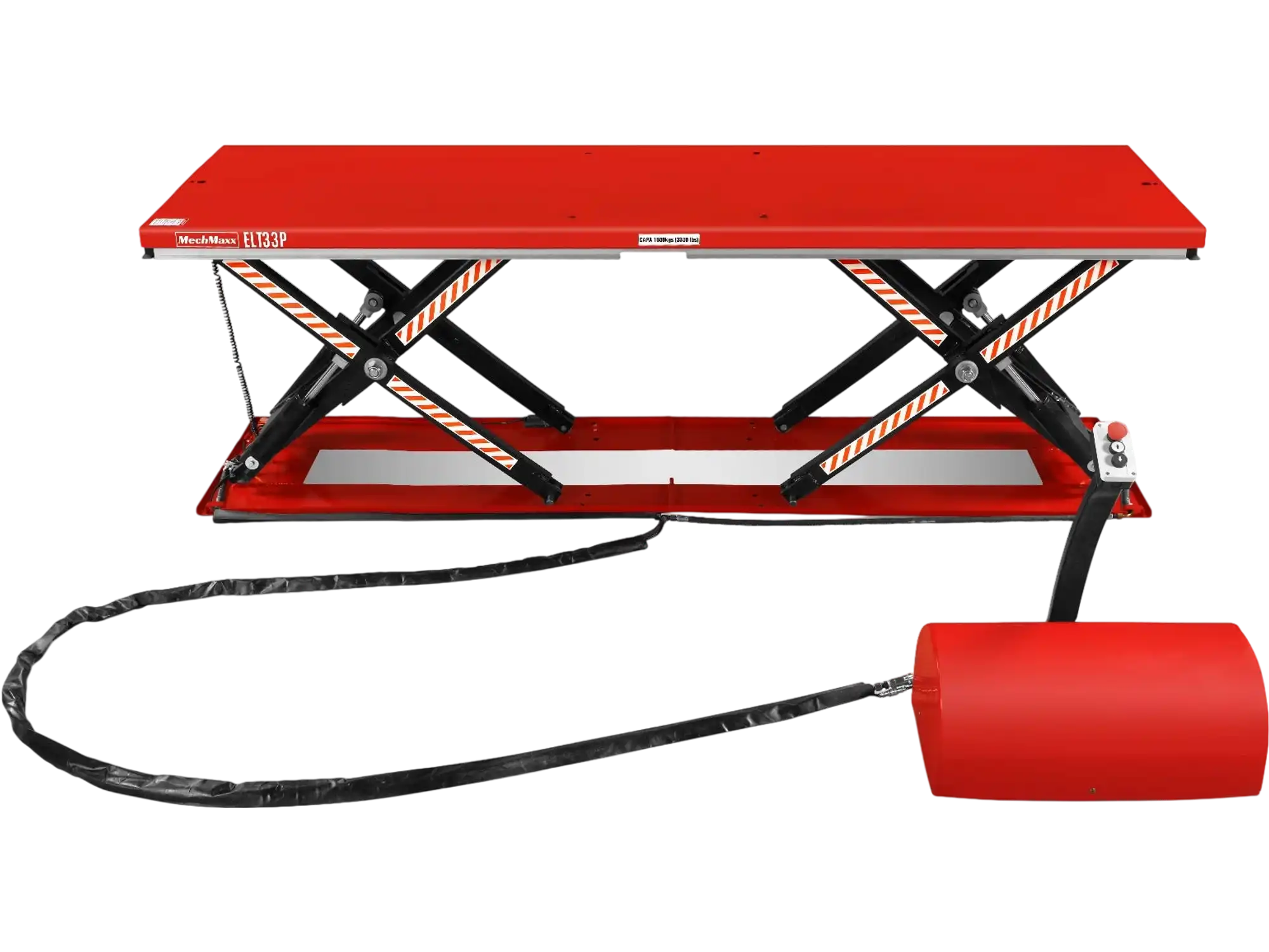 MechMaxx ELT33P Lift Table Stationary Electric Hydraulic Parallel Double Scissor 3300 lbs Capacity 108.3