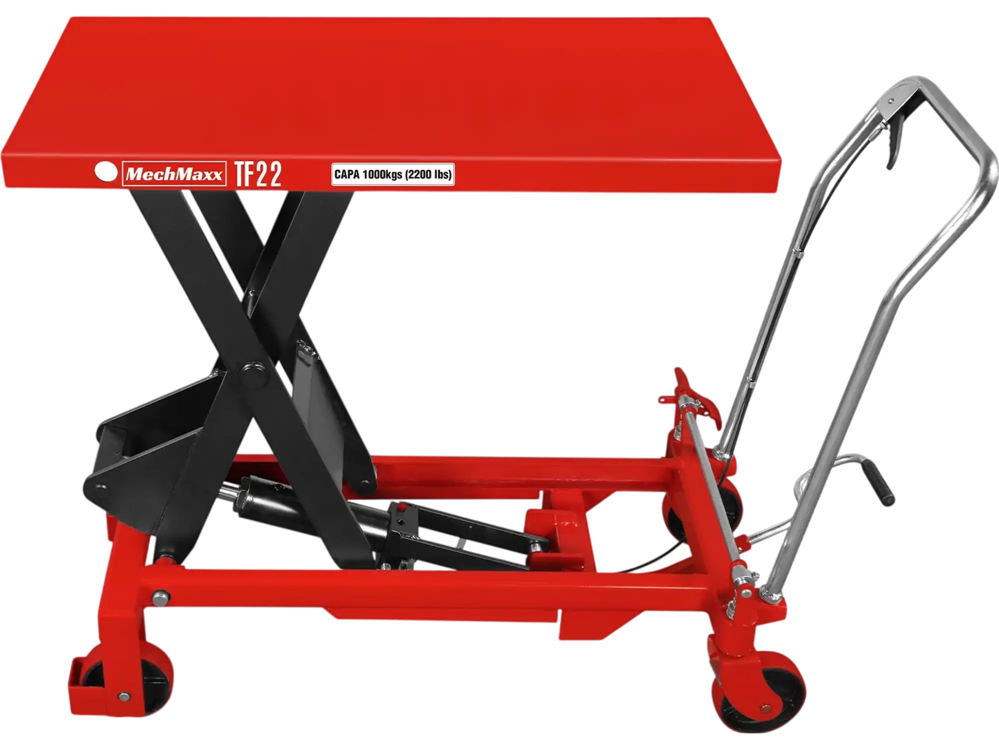 MechMaxx TF22 Lift Table Mobile Scissor Cart 2200 lbs Capacity 39.4