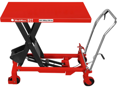 MechMaxx TF22 Lift Table Mobile Scissor Cart 2200 lbs Capacity 39.4