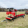 36" MAX Portable Sawmill,  25HP 688cc HONDA GX690 V-Twin Engine,  36" Board Width,  20' Track Length,  (10 x Blades Included),  SM-36HMAX