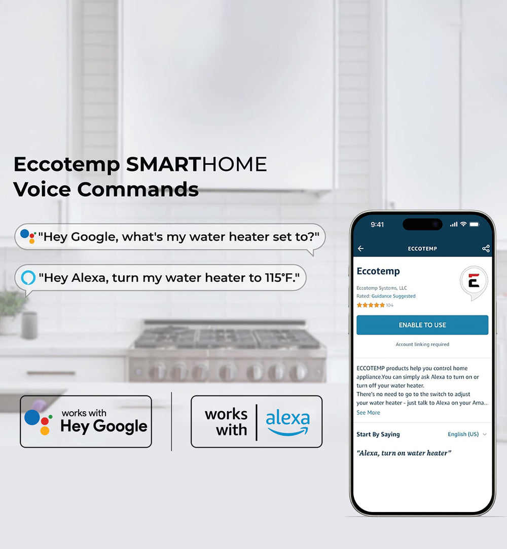 Eccotemp ESH-4.0 SmartHome Mini Tank Water Heater 4 Gal. Indoor Wi-Fi 120V 1440W Open Box