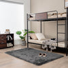 Soft shag rug with non-slip grip dots, 4x6 feet, ideal for living room or bedroom, showcasing a stylish long pile.