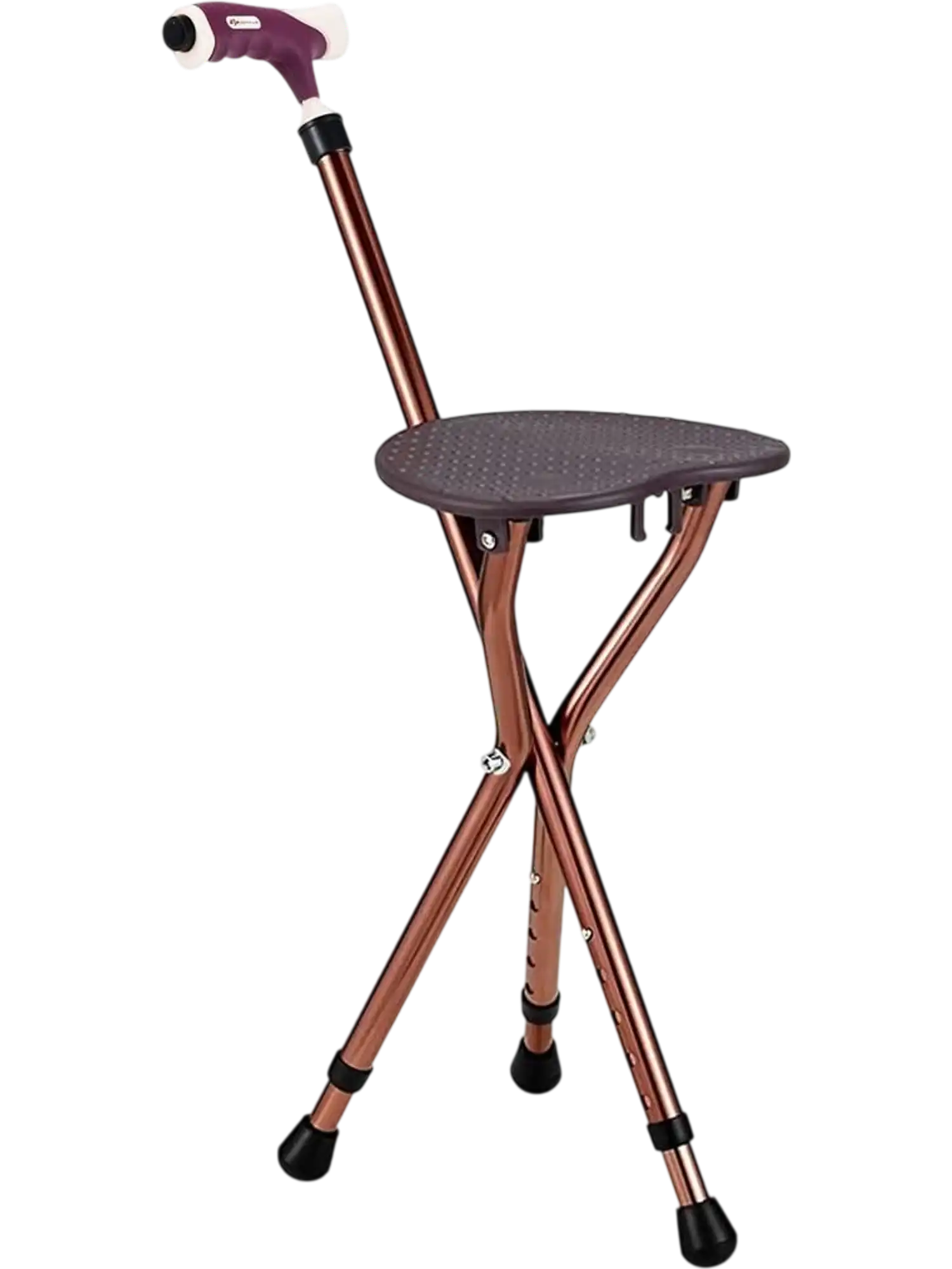 Costway Adjustable Lightweight Folding Cane Seat Walker 07413685 New