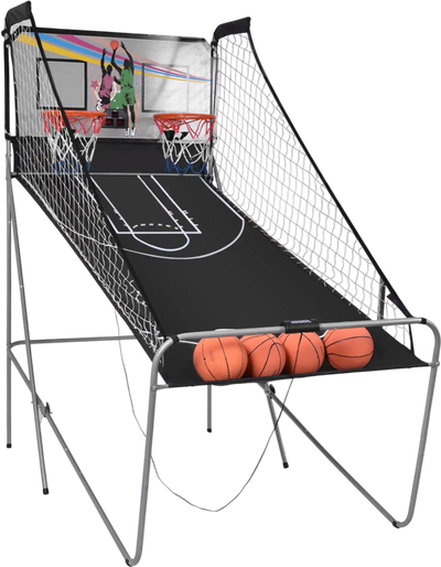 Costway Double Electronic Basketball Game Table w/ 4 Balls 47538162 New