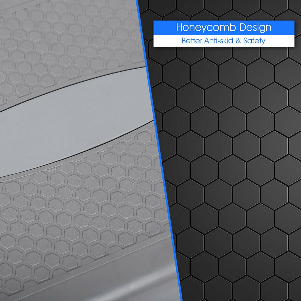 Aerobic stepper with honeycomb design for better anti-skid safety, adjustable to 9.5" for versatile workouts.