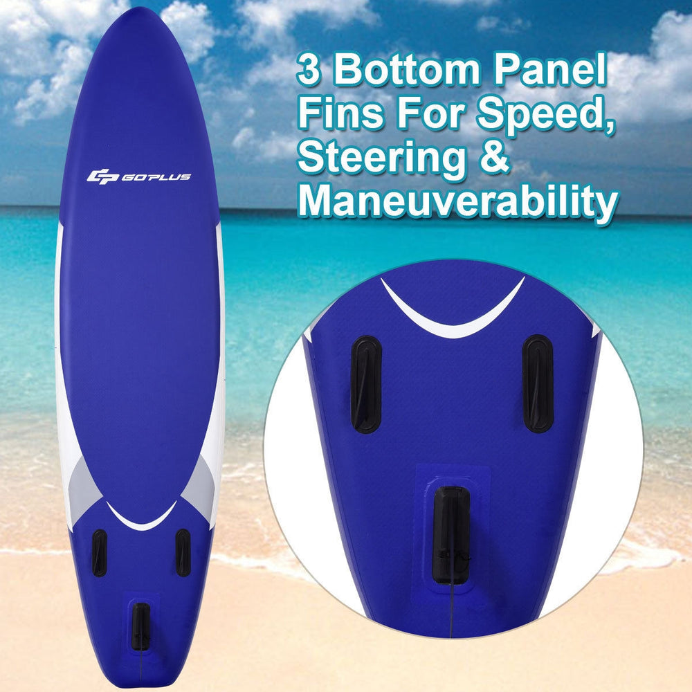 11 Feet Adjustable Inflatable Stand up Paddle SUP Surfboard with Bag - Gallery View 1 of 8
