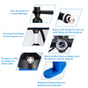 Double action manual SUP hand pump with gauge, aluminum body, anti-slip handle, and thickened base for stability.