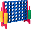 Jumbo 4-to-Score giant game set with 42 colorful rings, ideal for outdoor parties and improving children's motor skills.