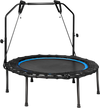 40-inch foldable fitness rebounder with resistance bands, sturdy steel frame, and adjustable handrail for.