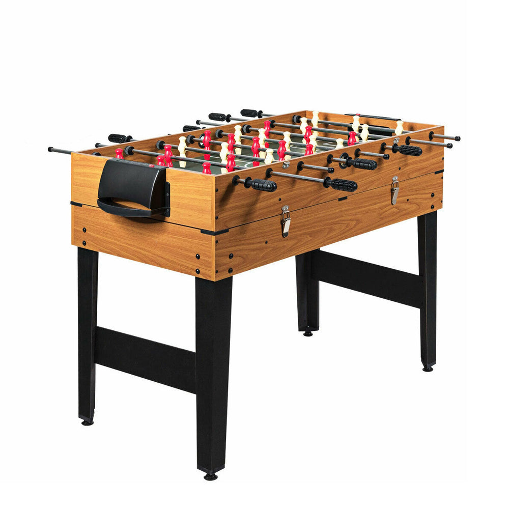 48-inch multi combo game table featuring soccer, billiards, and hockey for fun family gaming in game rooms.
