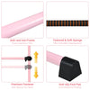Portable pink ballet barre with adjustable height, anti-slip footpads, and anti-rust iron frame for safe dancing.