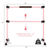 Portable pink ballet barre with adjustable height from 7" to 47", sturdy iron frame, ideal for home and dance studios.