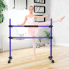 4 Feet Portable Ballet Barre with Adjustable Height-Purple - Gallery View 1 of 12