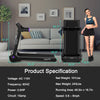 Folding electric treadmill with 3.0HP motor, digital display, and Bluetooth speaker for home or office use.