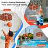 Indoor outdoor basketball game with large shatter-proof backboard, perfect for family fun in home, backyard, or.