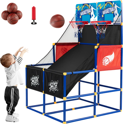 Costway Kids Arcade Basketball Game Set 4 Basketballs Ball Pump 38691547 New