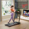 3-in-1 Folding Treadmill with Large Desk and LCD Display-Black - Gallery View 1 of 10