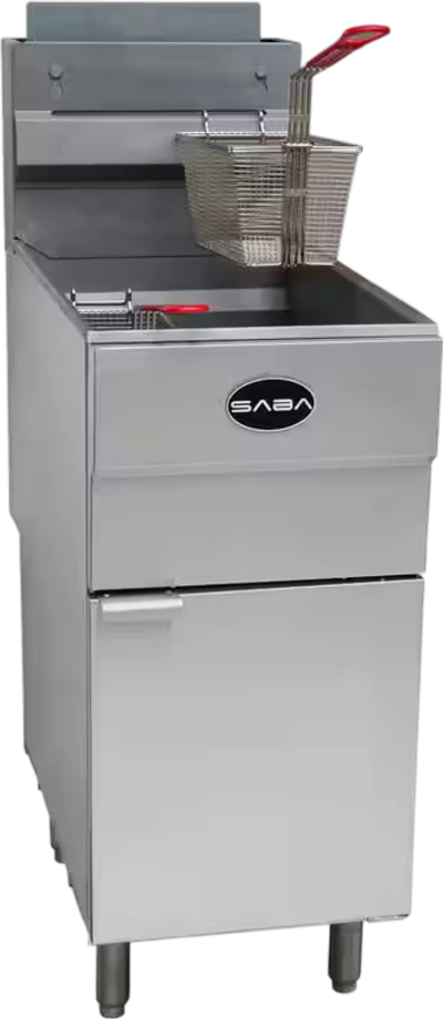 SABA GF45-N Commercial Deep Fryer Natural Gas 120,000 BTU 45 Lbs. Oil Capacity New