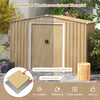 Costway Storage Shed 8.5' x 6.4' x 6' Galvanized Steel with Sliding Door New