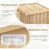 Costway Storage Shed 8.5' x 6.4' x 6' Galvanized Steel with Sliding Door New