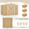 Costway Storage Shed 8.5' x 6.4' x 6' Galvanized Steel with Sliding Door New