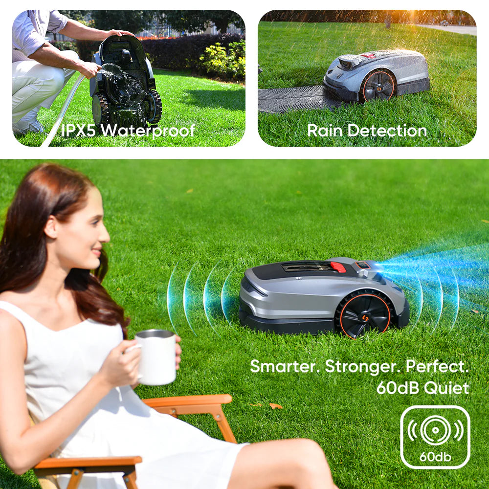 Sunseeker X3 Plus Robot Lawn Mower for 1/3 Acre 6 Multi-Zone 20V Li-ion New