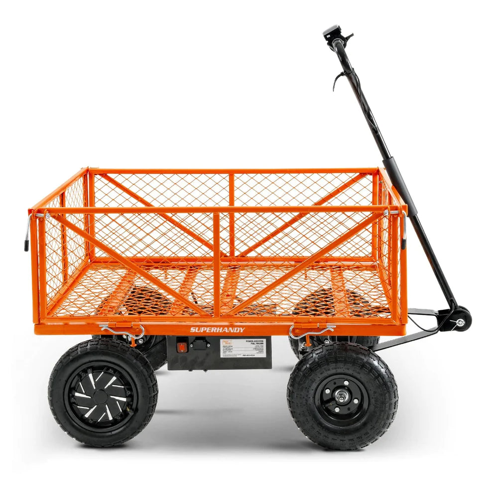 Super Handy GUO108 Electric Garden Cart Convertible Flatbed Utility Wagon 440 Lbs Load Capacity 5.7 Cu Ft New