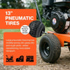 SuperHandy Superhandy 15HP Gas Powered Stump Grinder, 420cc 4-Stroke Engine, 8 Tungsten Carbide Teeth, Towable Design with 13" Pneumatic Tires for Heavy-Duty Wood Stump Removal