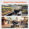 SuperHandy SuperHandy Passport Flex 4 Wheel Power Mobility Scooter – Quick-Disassembly Aluminum Frame, Foldable & Compact, 48V Li-Ion Battery