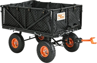 Super Handy GUO109 Towable Garden Cart 660 Lbs Load Capacity 4.6 Cu Ft Compatible with GUO098 New
