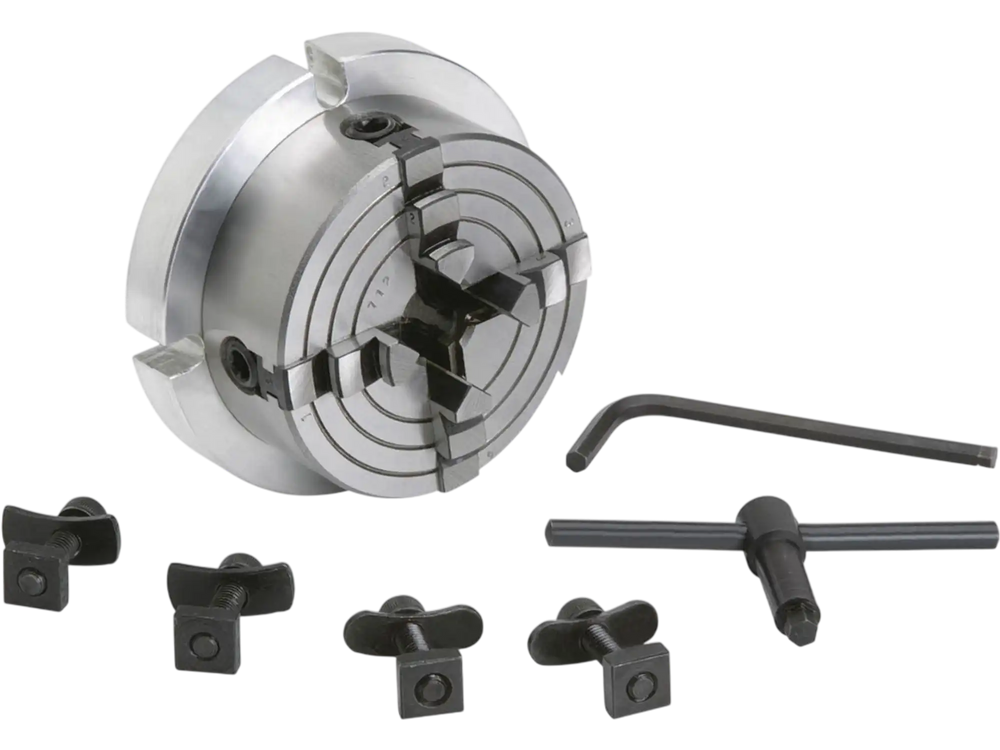 Grizzly T10053 - 3-1/4" 4-Jaw Chuck for 4" Rotary Table