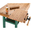 Grizzly T10157 - Heavy-Duty Oak Workbench with Steel Legs