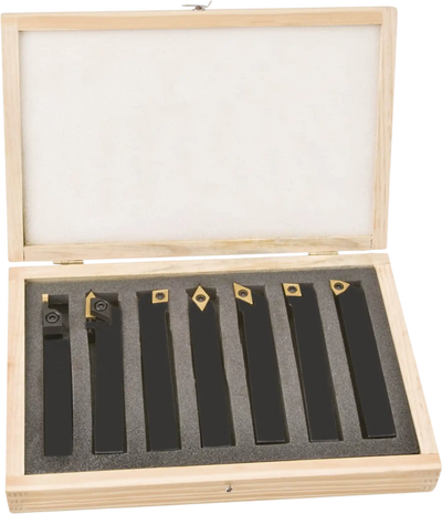 Grizzly T10295 Tool Bits 7-Piece Indexable Carbide Set 5/8
