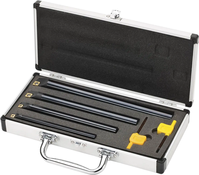 Grizzly T10439 Lathe Tooling Boring Bars Carbide Insert CCMT Boring Bar Set 4-Pc New