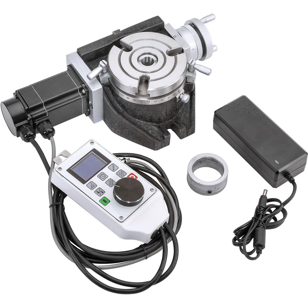 Grizzly T1192 - 4-3/8" Power DRO Rotary Table Set
