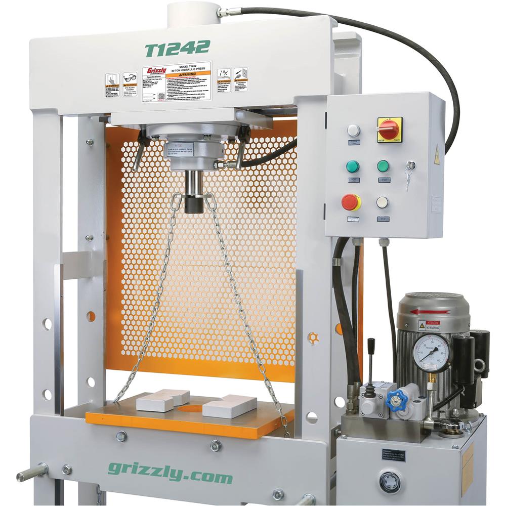 Grizzly T1242 - 30 Ton Electric Hydraulic Shop Press