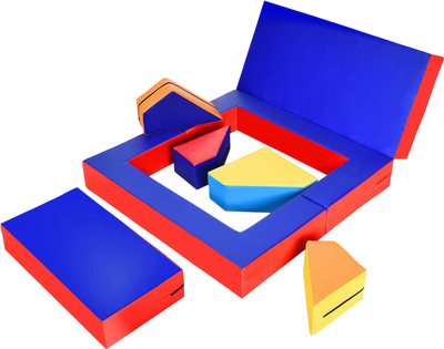 Costway 8-Piece 4-in-1 Kids Climb Crawl Foam Playset 43278905 New