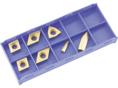 Grizzly T23910 Lathe Tooling Inserts M30 TiN Insert Set 7 for T10295 Stainless Steel New