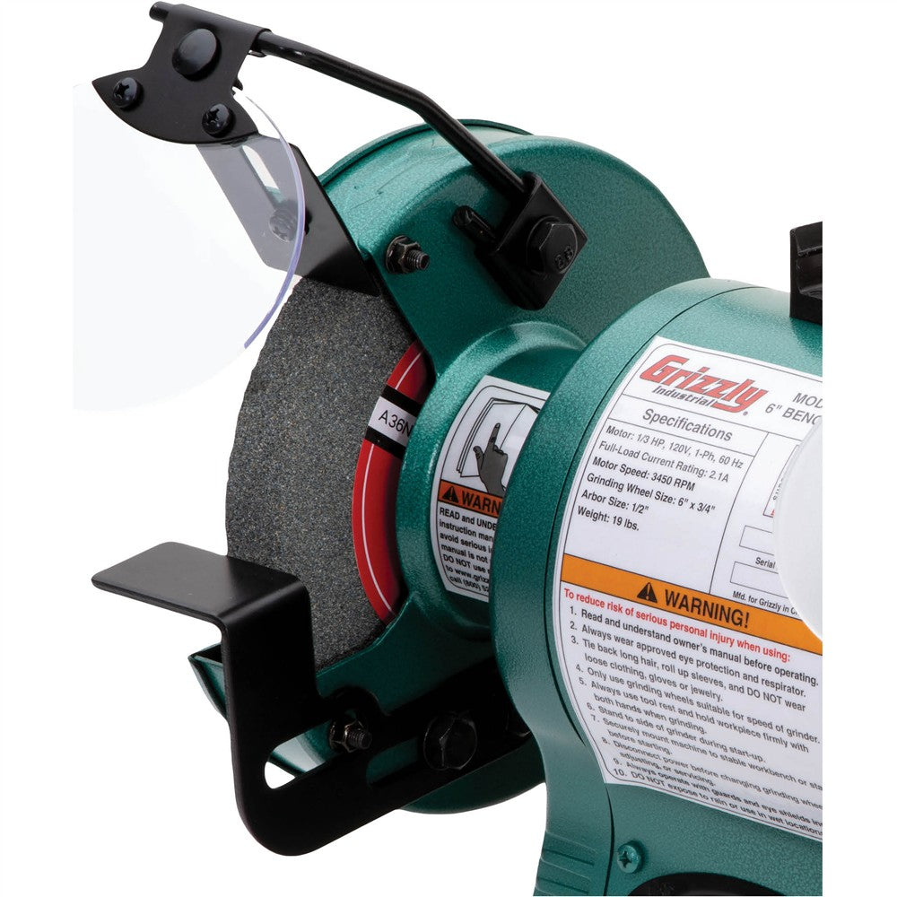 Grizzly T24463 - 6" Bench Grinder with Work Light