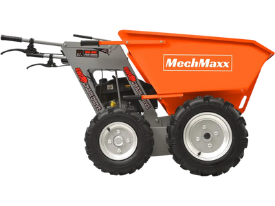 MechMaxx T25 Mini Dumper 660 lbs Capacity 6.5HP Gas Powered Wheelbarrow Cart 4F+1R Gearbox New