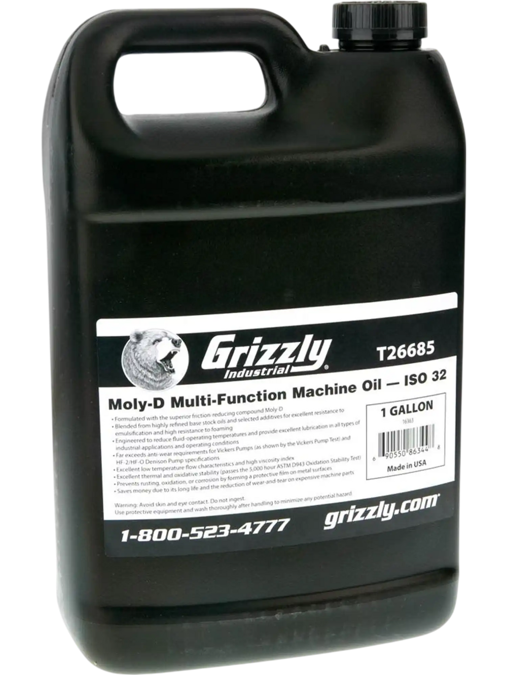 Grizzly T26685 - Moly-D Multi-Function Machine Oil - ISO 32, 1 Gallon