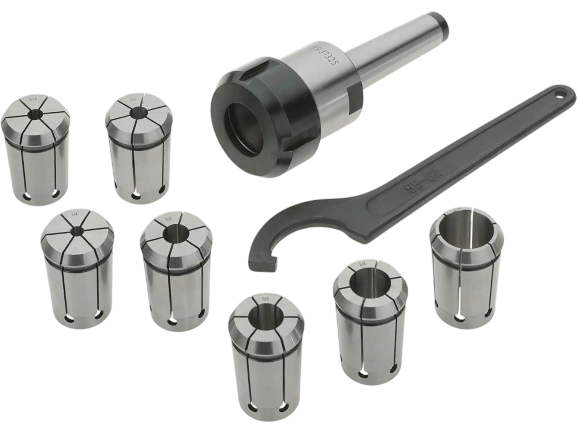 Grizzly T26689 Lathe Tooling Collets MT3 Quick Change Collet 8 pc Set New