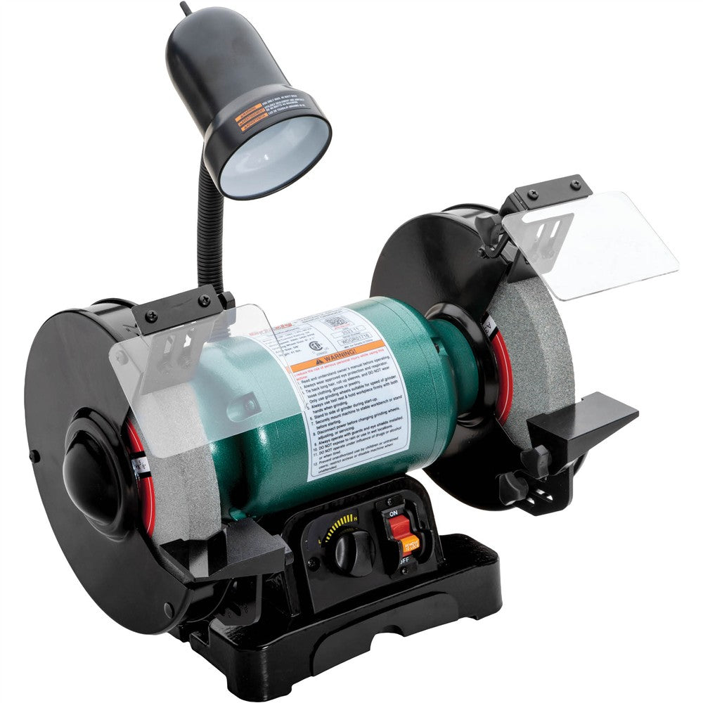 Grizzly T27305 - 8" Variable-Speed Grinder with Light